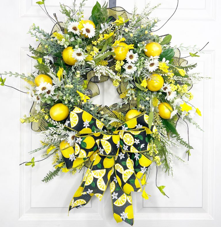 DIY Lemon Wreath for Summer